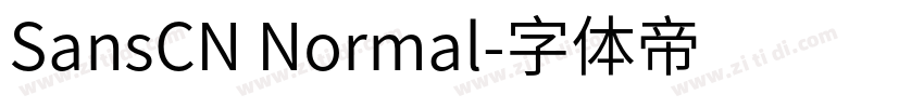 SansCN Normal字体转换